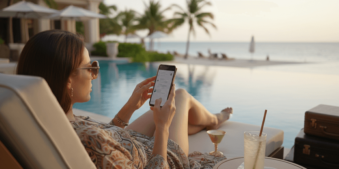 Stay connected with complimentary roaming data