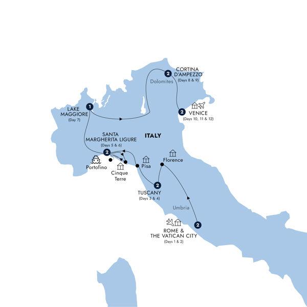 Italian Elegance - Classic Group route map