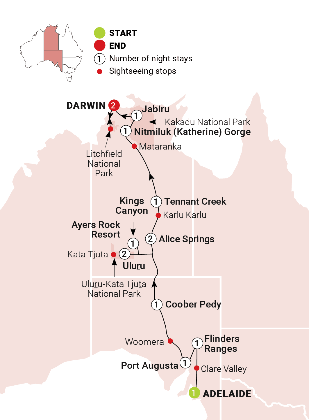 Outback Adventure route map