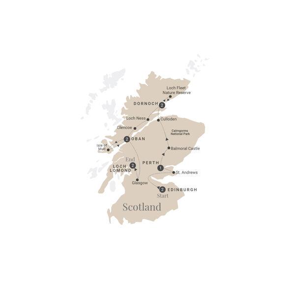 Spectacular Scotland route map