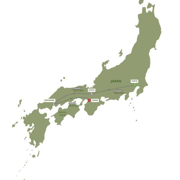 Classic Japan route map