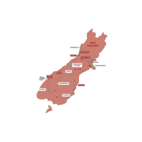 Southern Spectacular route map