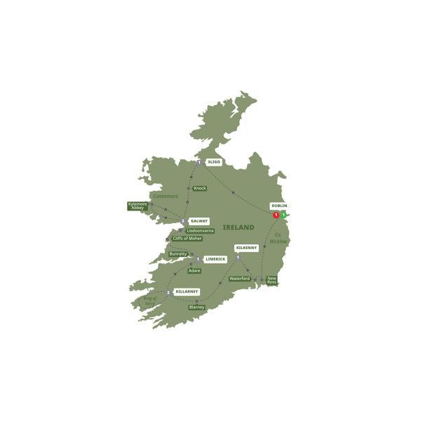 Best of Ireland route map