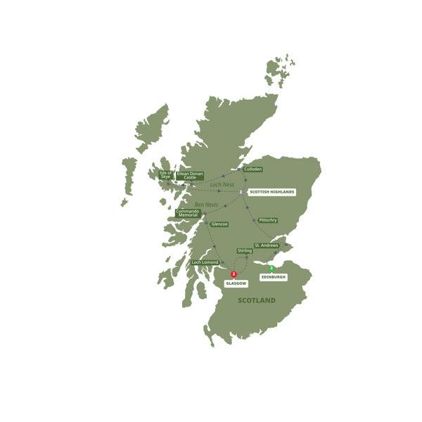 Best of Scotland route map
