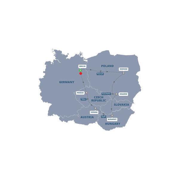 Bohemian Highlights route map