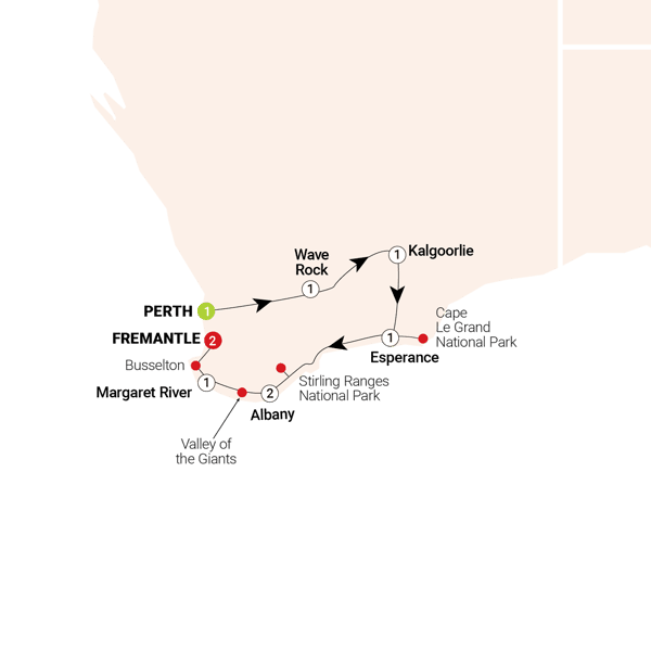 South Western Escape route map