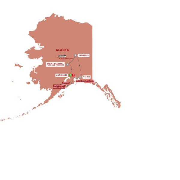 Majestic Alaska route map