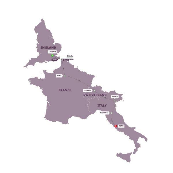 European Traveler route map