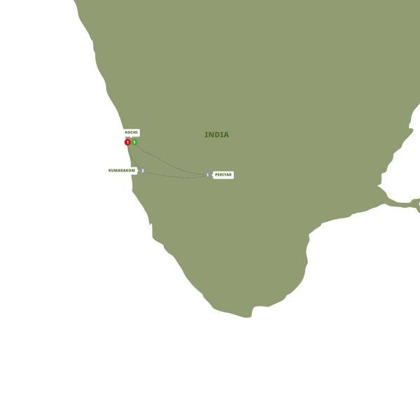 Captivating Kerala route map