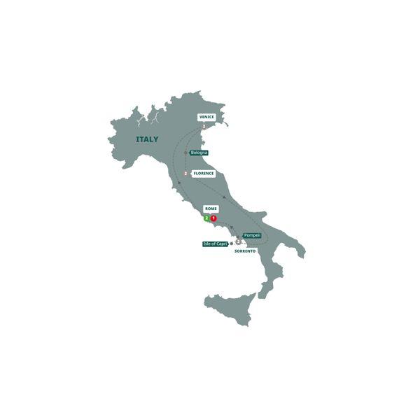 Real Italy route map