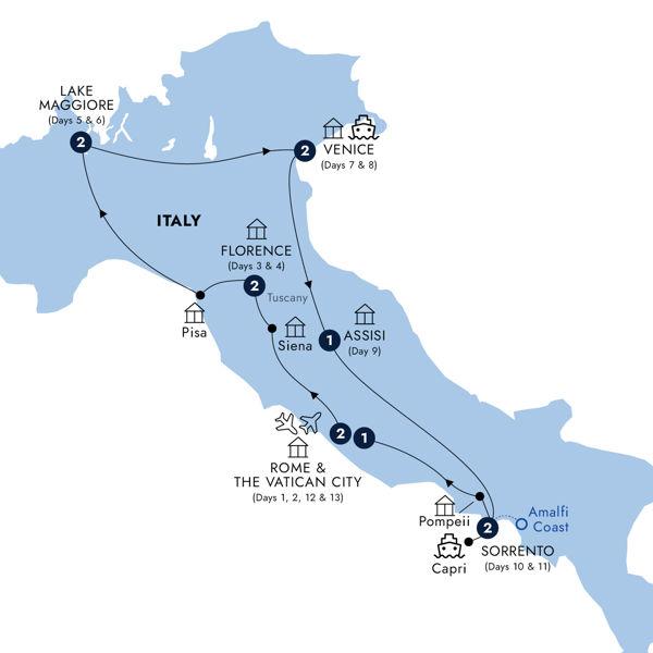Italian Escapade - Classic Group route map