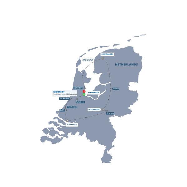 Best of Holland route map