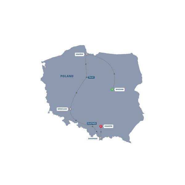 Best of Poland route map