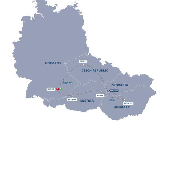 Imperial Europe route map
