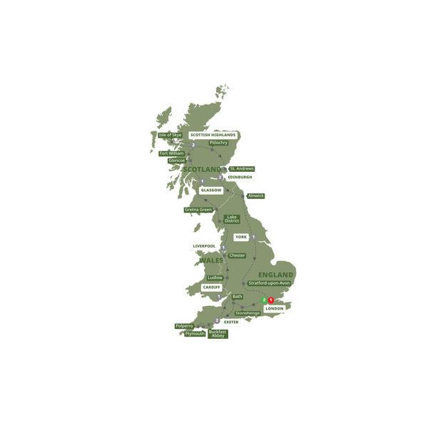 Best of Britain route map