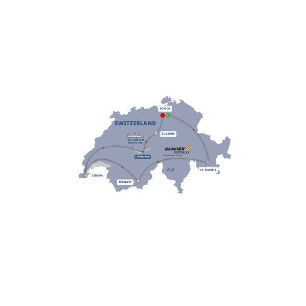 Kontraste der Schweiz route map