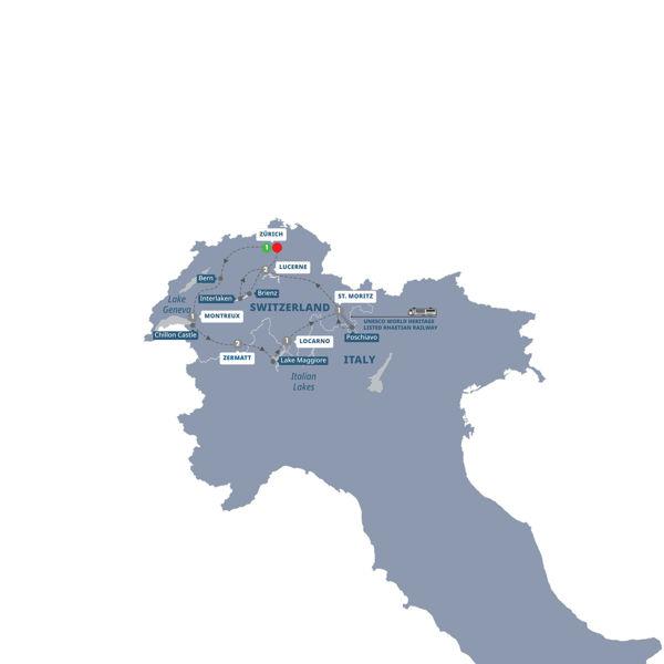 Best of Switzerland route map