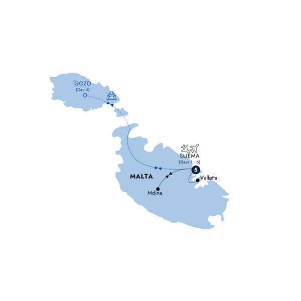 Easy Pace Malta - Small Group route map