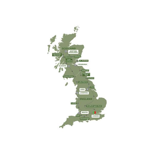 Amazing Britain route map
