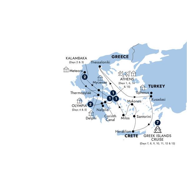 Grecian Fables Idyllic - Superior, Classic Group route map