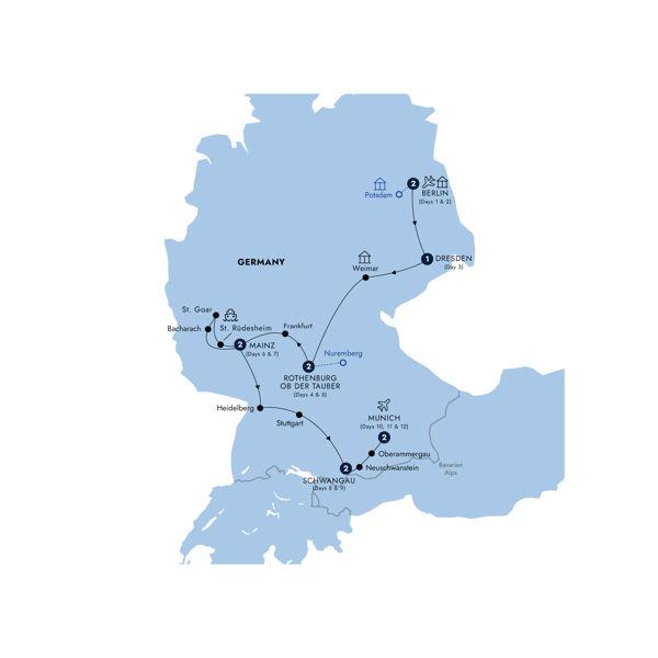 Best of Germany - Classic Group route map