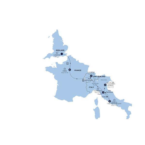European Dream - End London, Classic Group route map