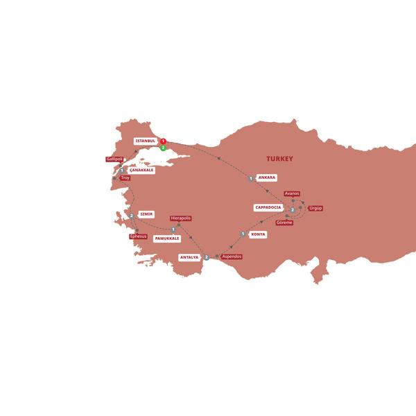 Best of Turkey route map