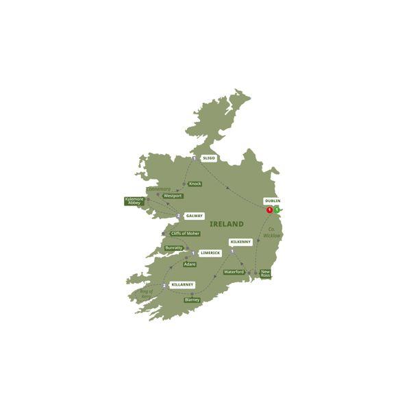 Best of Ireland route map