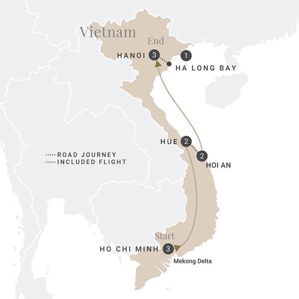 Spirit of Vietnam route map