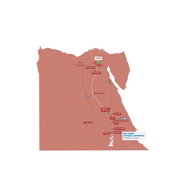 Best of Egypt route map
