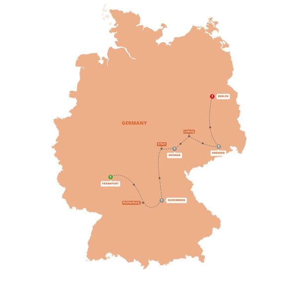 German Christmas Markets route map