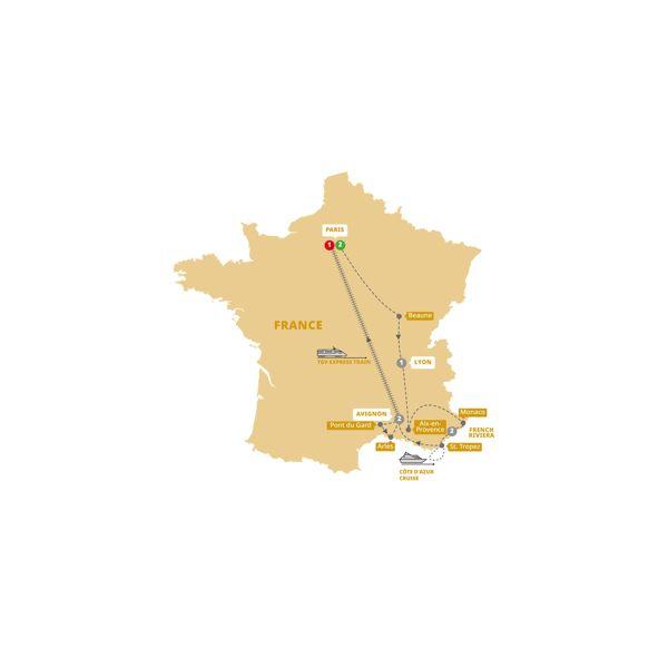 Wonderful France route map