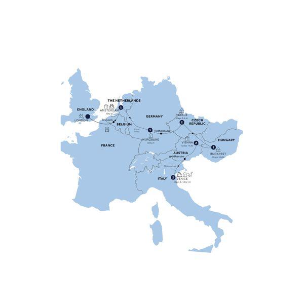 European Rhapsody - Start London, Classic Group route map