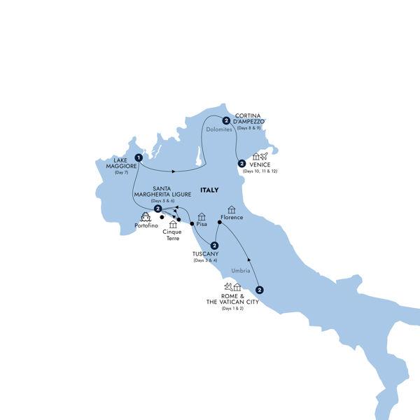 Italian Elegance - Classic Group route map