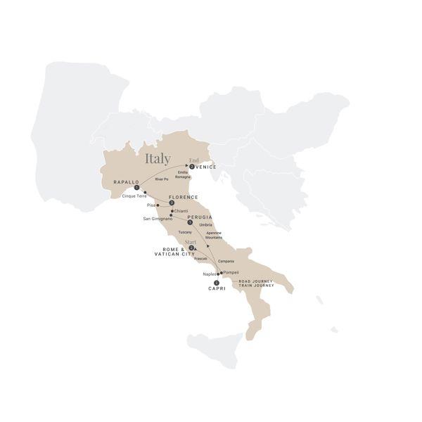 Ultimate Italy route map