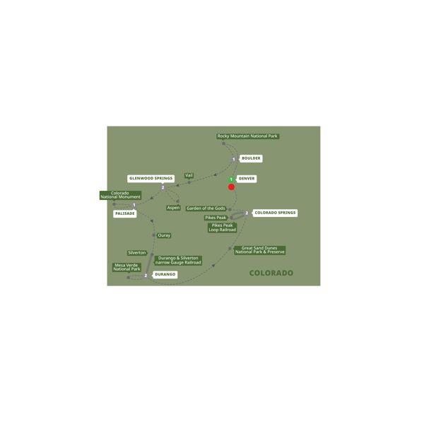 Welcome to Colorado route map