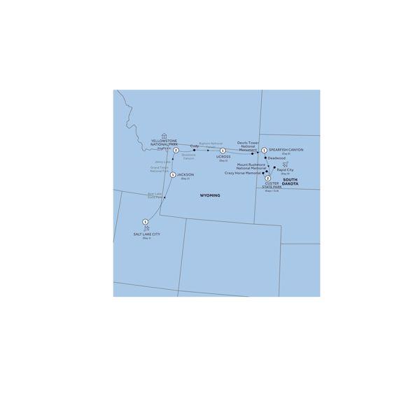 American Parks Trail - End Rapid City, Classic Group route map