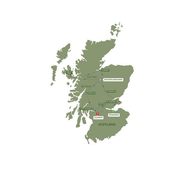 Best of Scotland route map