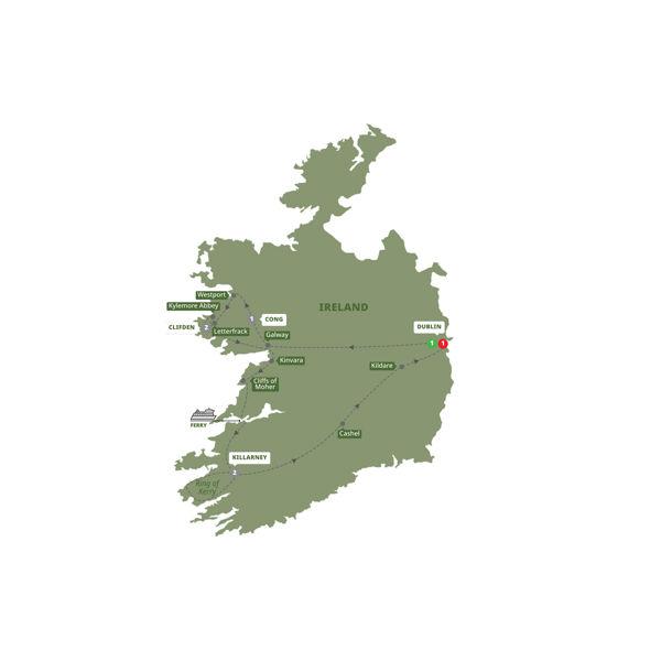 Castles and Manors route map