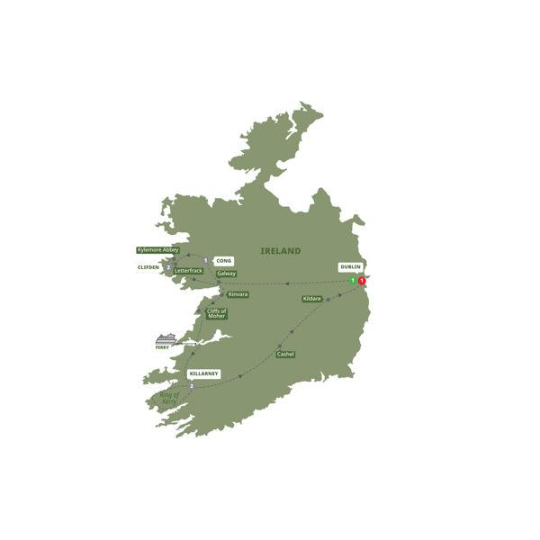 Castles and Manors route map
