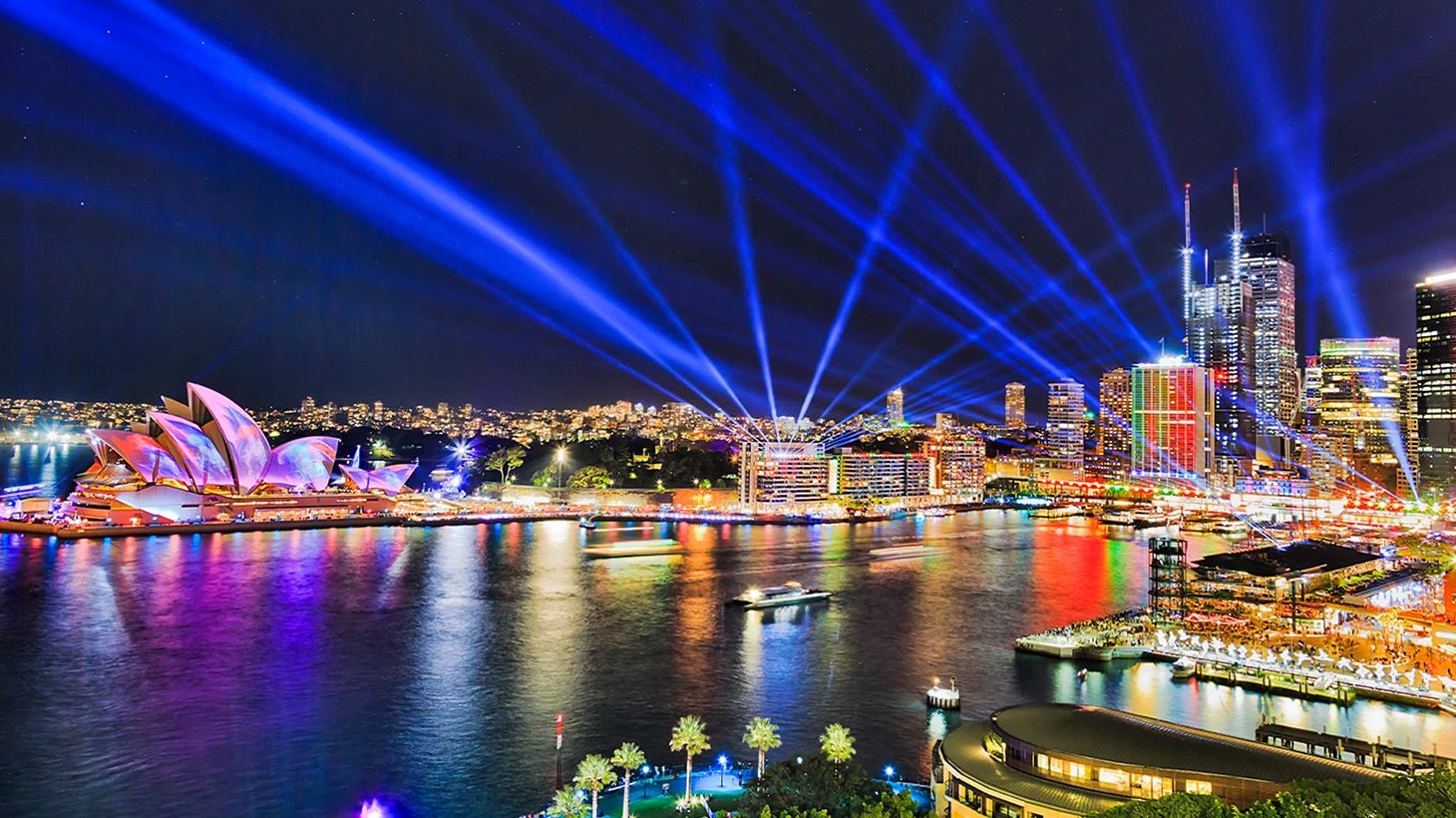 90-Minute Vivid Sydney Harbour Cruise with Welcome Drink 2