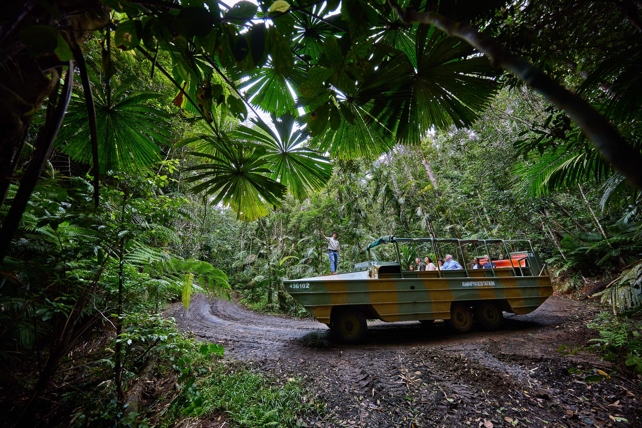 Army Duck Tour with Skyrail Cable Car and Kuranda Scenic Railway Ride