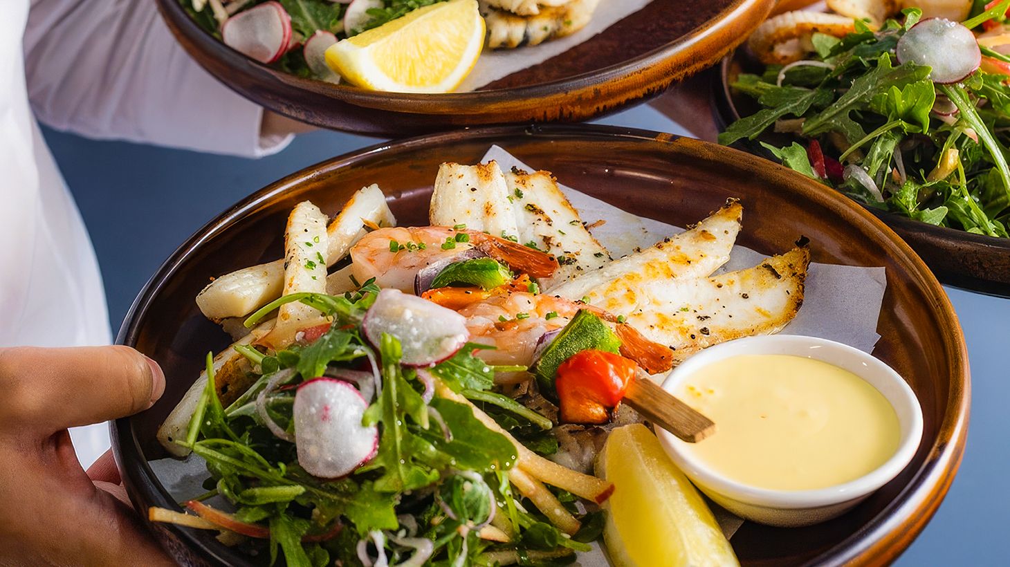 Waterfront Two-Course Seafood Feast with Drinks for Two for Four People at Sammy's on the Marina