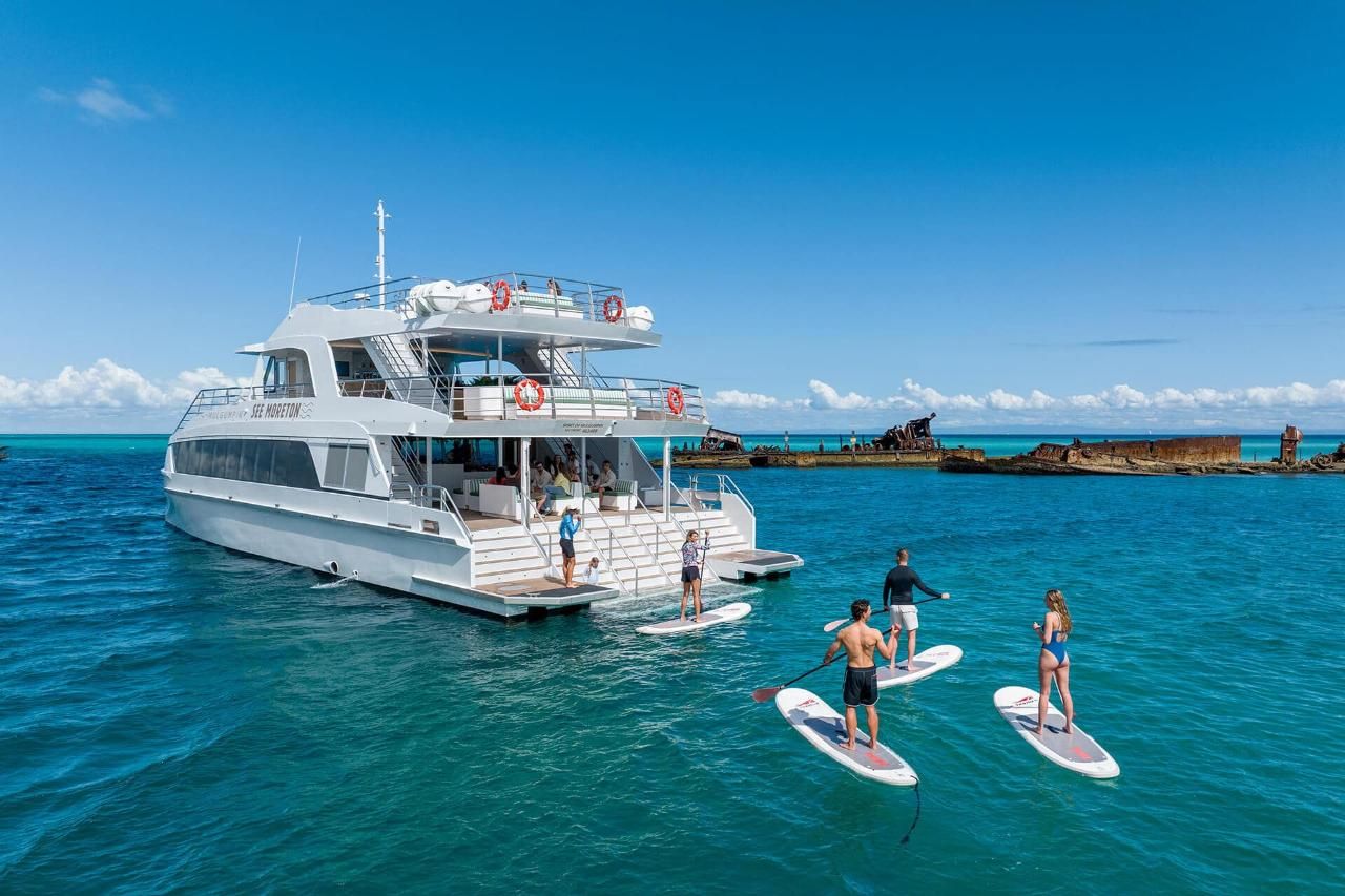 Full-Day Moreton Island Catamaran Tour with Brisbane Transfers, Snorkelling & Lunch