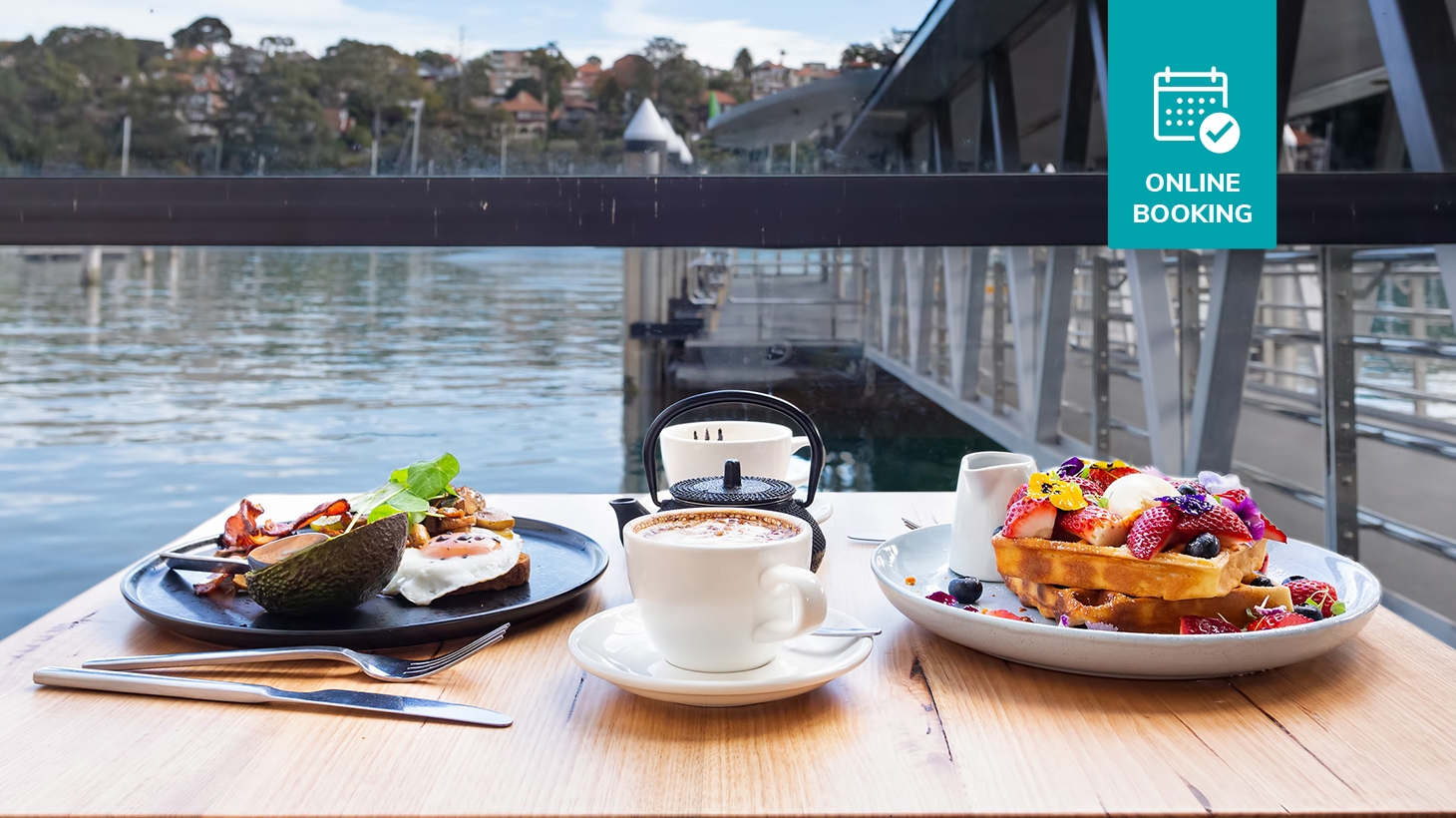 Waterfront Breakfast or Lunch with Drinks at Mosman Wharf from Cafe