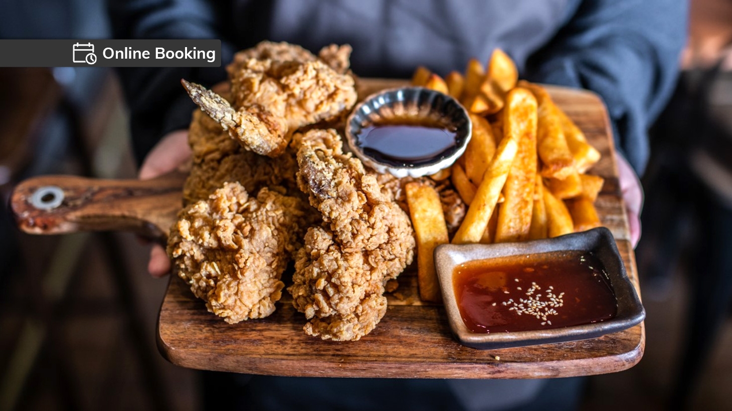 Korean Fried Chicken Feast with Chips & Beer in Civic from B One