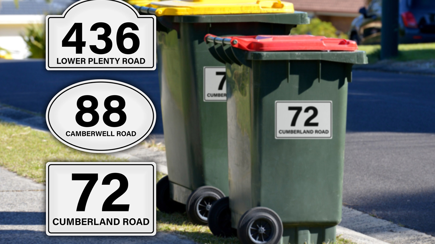 SixPack of Personalised Wheelie Bin Stickers Scoopon