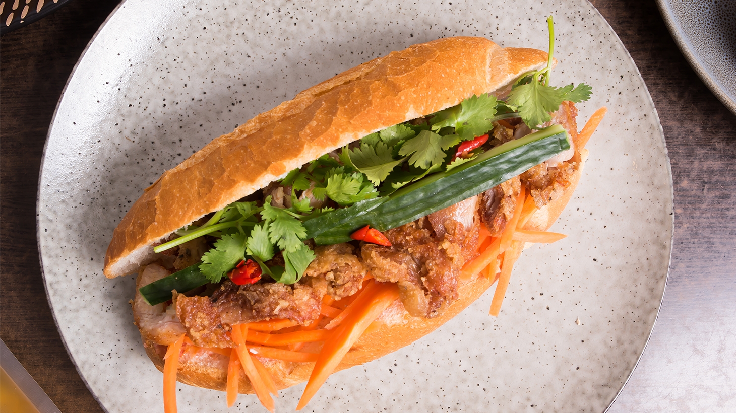 Banh Mi with Iced Tea, Vietnamese Coffee, Soft Drink or Water Scoopon