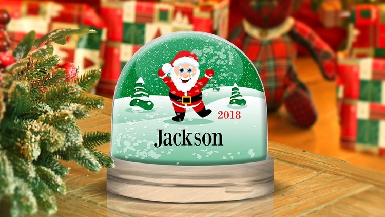 Personalised Christmas Themed Snow Globes Scoopon