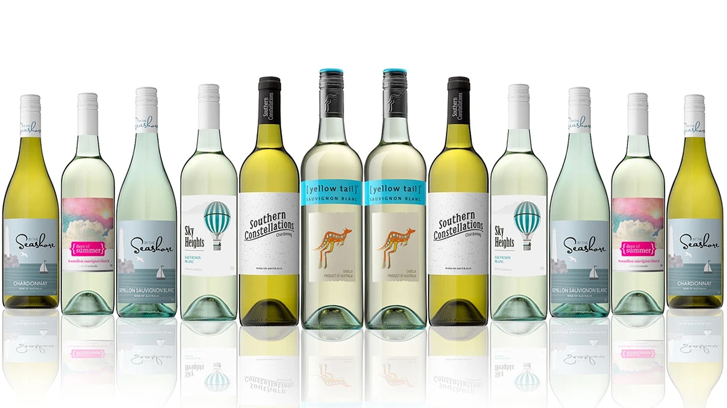 Mixed Aussie White Dozen ft Yellow Tail Sauvignon Blanc | Scoopon